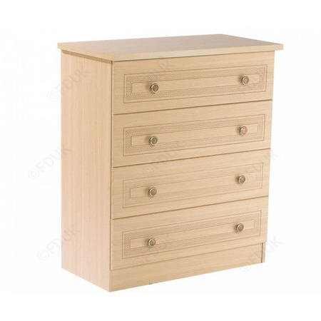GRADE A2 - Corrib Light Oak Chest of Drawer - 4 Drawer