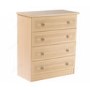 GRADE A2 - Corrib Light Oak Chest of Drawer - 4 Drawer