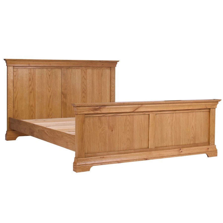 GRADE A1 - Loire Oak Farmhouse King Size Bed