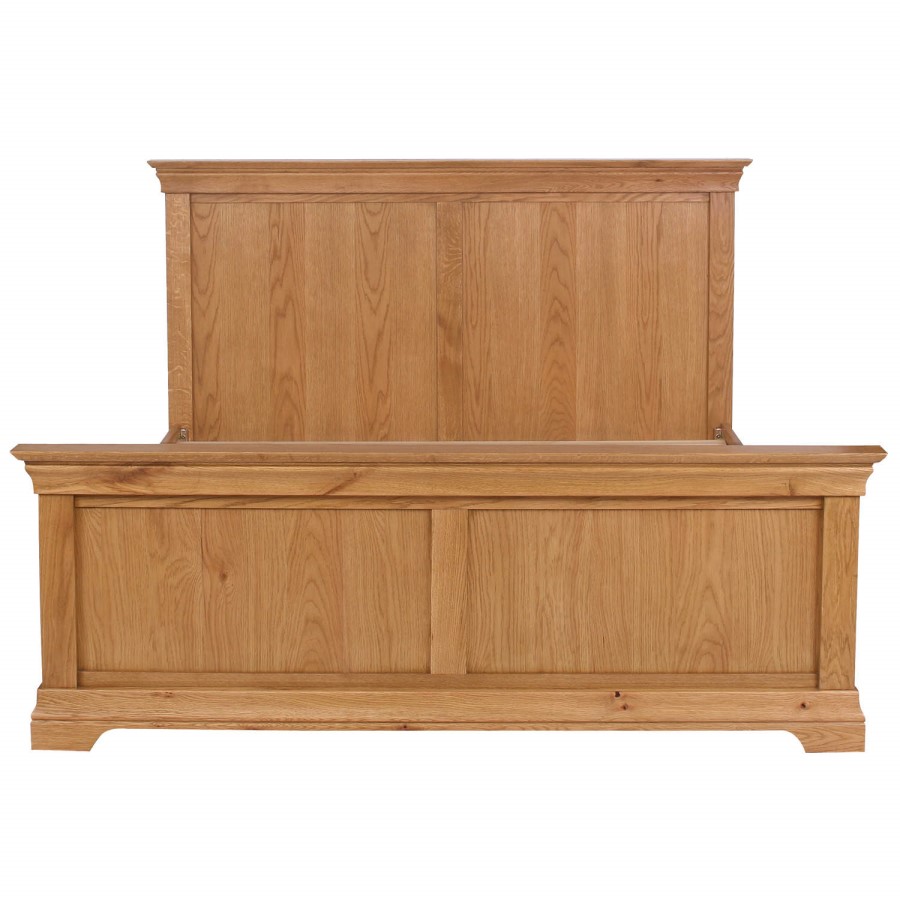 GRADE A1 - Loire Oak Farmhouse King Size Bed