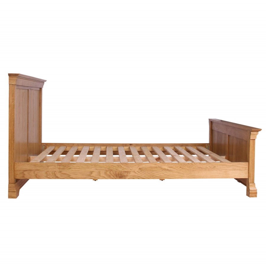 GRADE A1 - Loire Oak Farmhouse King Size Bed