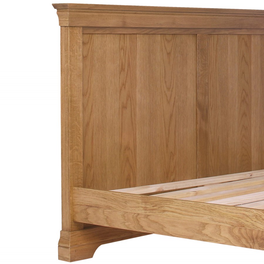 GRADE A1 - Loire Oak Farmhouse King Size Bed