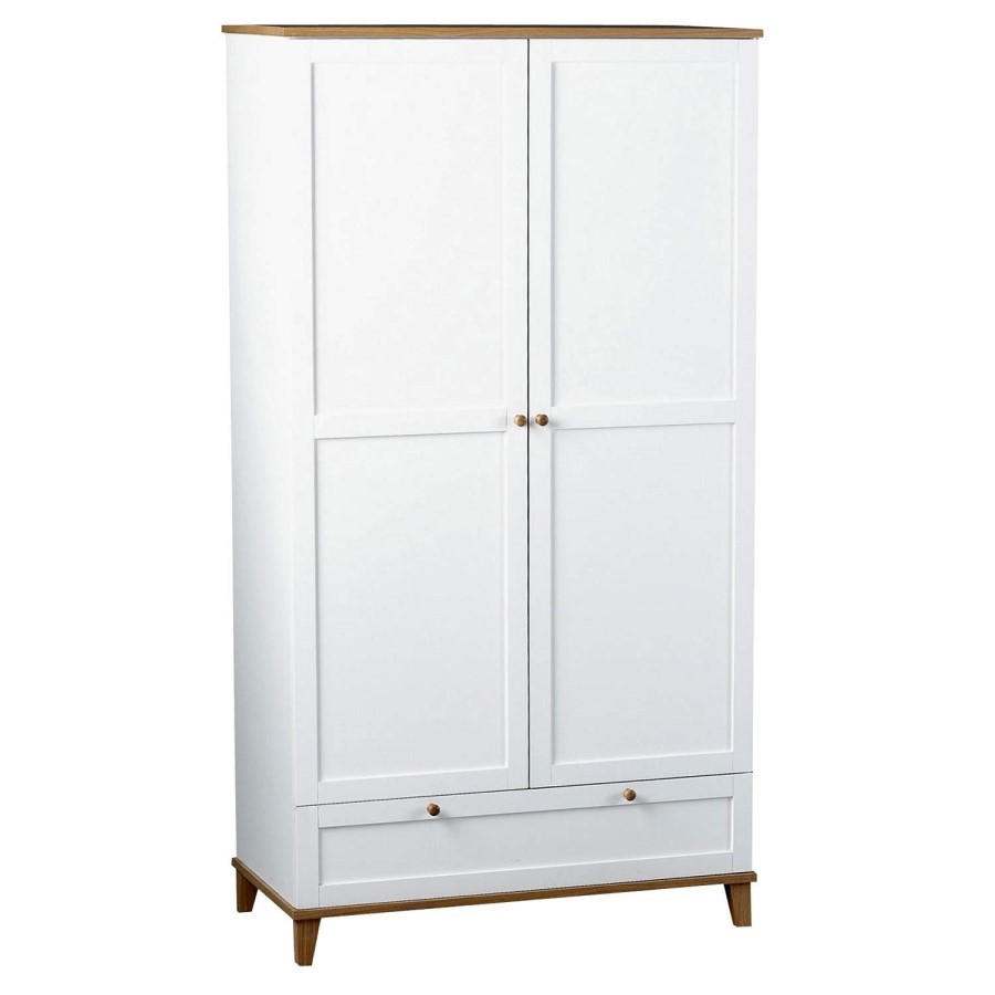 GRADE A2 - Seconique Arcadia Ash 2 Door 1 Drawer Wardrobe