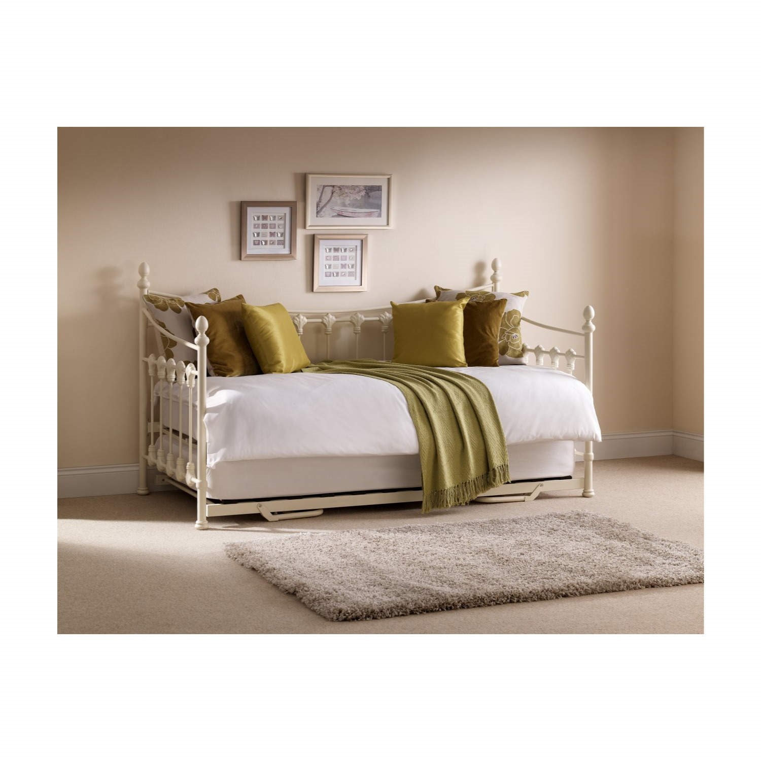 GRADE A1 Julian Bowen Versailles Stone White Daybed Furniture123