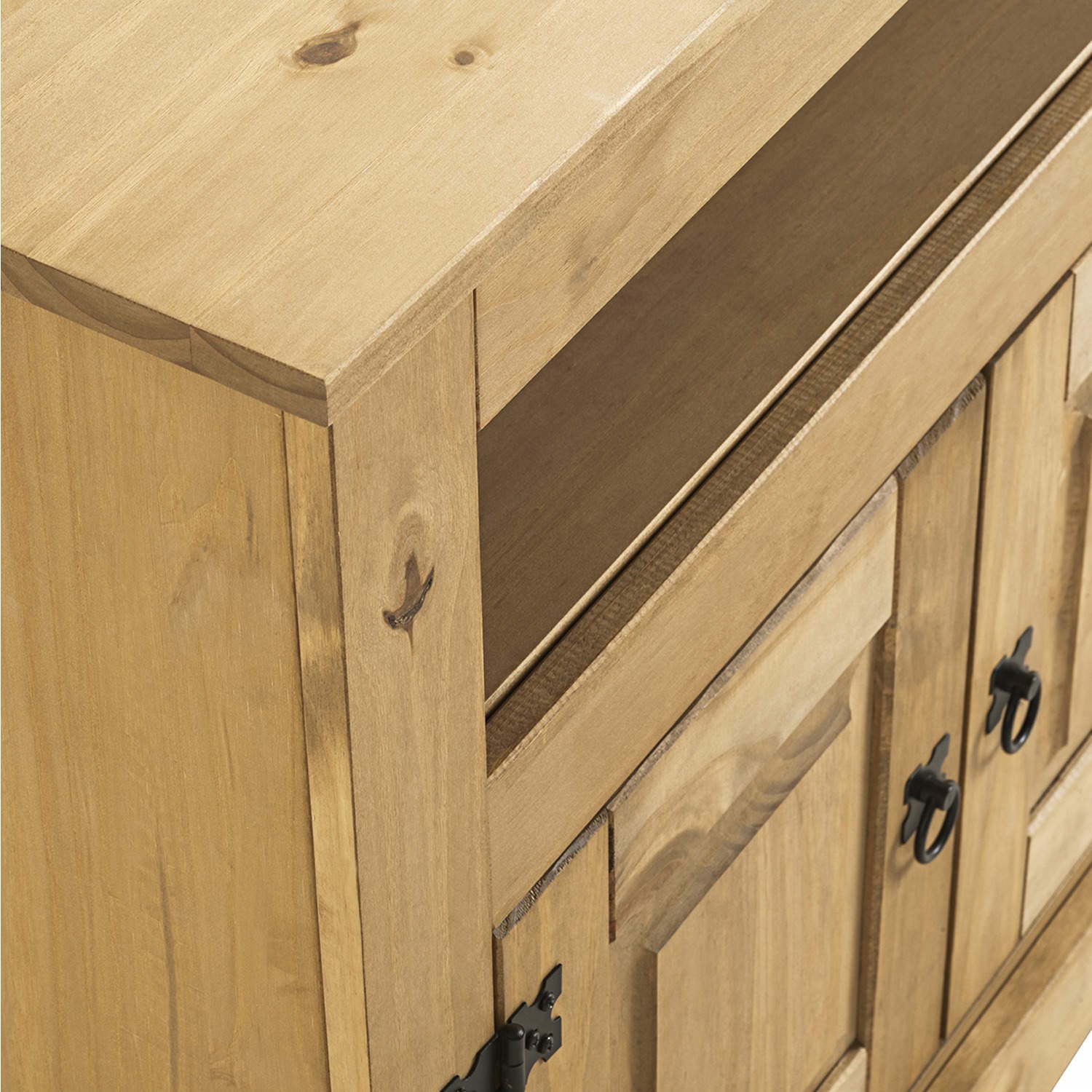 GRADE A1 Corona Solid Pine Corner TV Unit Furniture123