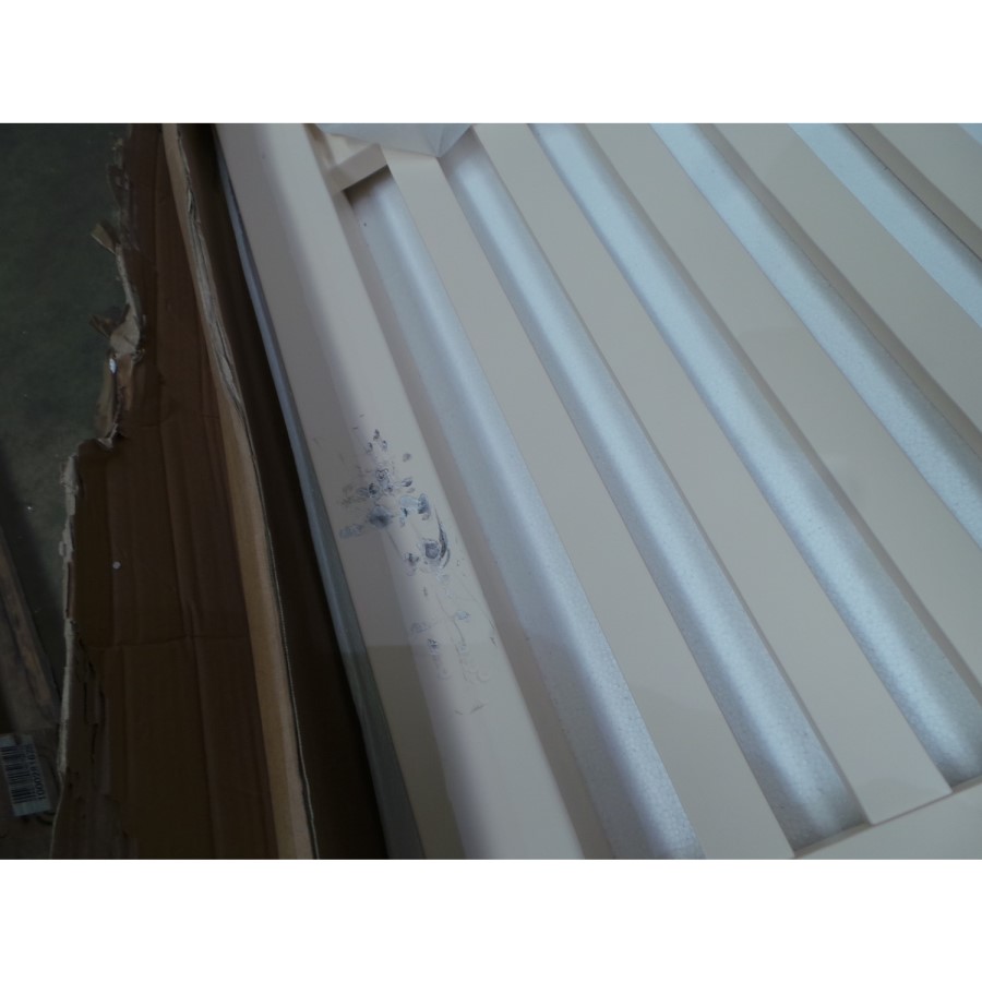 GRADE A2 - Dove 4ft 6" Standard Double Bed Frame In Ivory and Ash