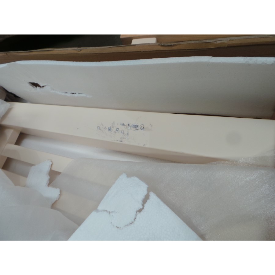 GRADE A2 - Dove 4ft 6" Standard Double Bed Frame In Ivory and Ash