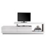 GRADE A1 - Evoque Geometric TV Unit in White High Gloss with Touch Open Drawers