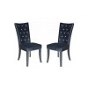 GRADE A1 - LPD Radiance Dining Pair of Chairs Black Velvet