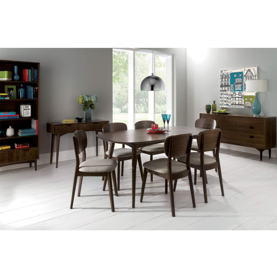 Oslo Walnut Extendable Dining Table Seats 6-8 - Bentley Designs