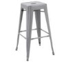LPD Pair of Hoxton Bar Stools in Silver