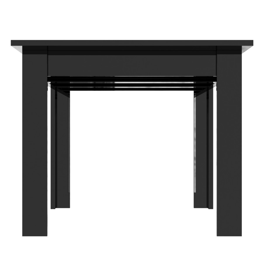 GRADE A1 - Vivienne Extending Black High Gloss Dining Table