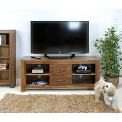 GRADE A2 - Baumhaus Mayan Low Widescreen TV Cabinet