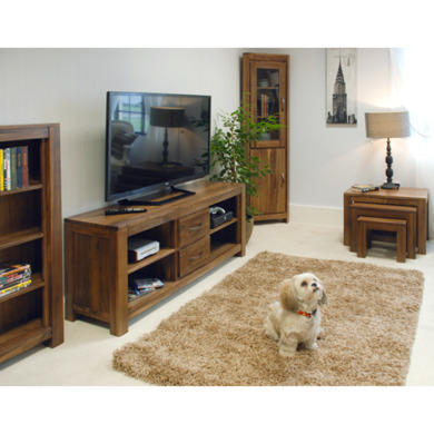 GRADE A2 - Baumhaus Mayan Low Widescreen TV Cabinet