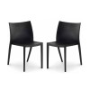 GRADE A1 - Julian Bowen Fresco Black Stacking Pair of Dining Chairs