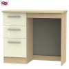 GRADE A1 - High Gloss Dressing Table in Oak and Cream