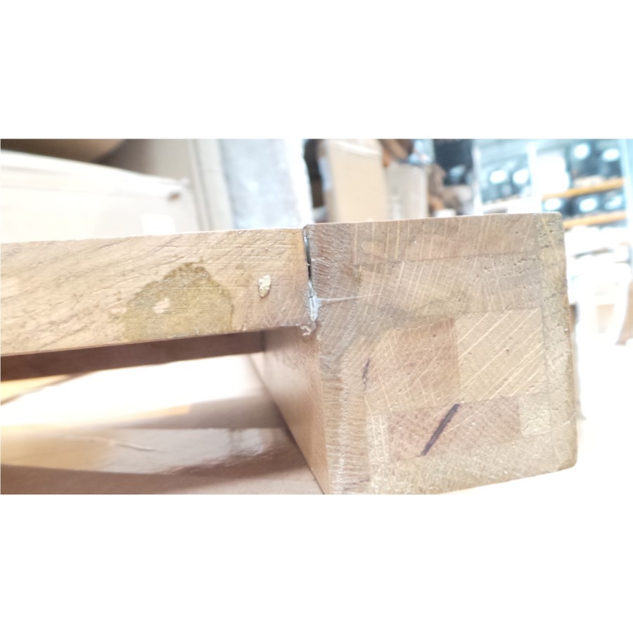 GRADE A2 - Rustic Saxon Solid Oak Console Table