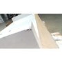 GRADE A3 - Tiffany White High Gloss Curved Coffee Table With Set in Black Glass Top