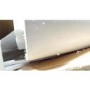GRADE A3 - Tiffany White High Gloss Curved Coffee Table With Set in Black Glass Top