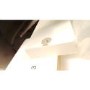 GRADE A3 - Tiffany White High Gloss Curved Coffee Table With Set in Black Glass Top