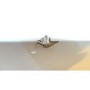 GRADE A3 - Tiffany White  High Gloss Asymmetrical Coffee Table