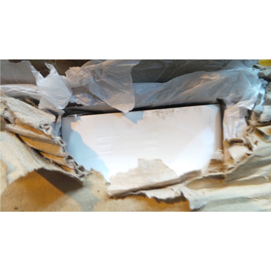 GRADE A2 - Seconique Georgia 4'6 Inch  Sleigh Bed in White