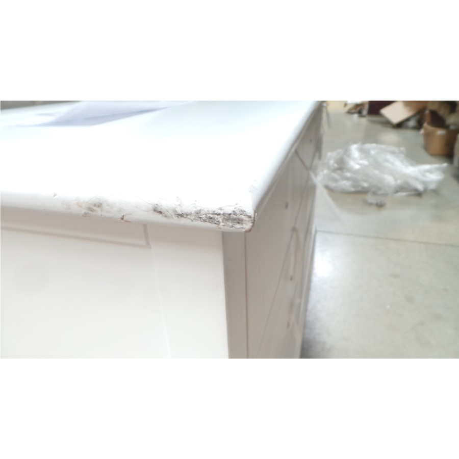 GRADE A3 - Harper Solid Wood 4+3 Wide Chest of Drawers in White