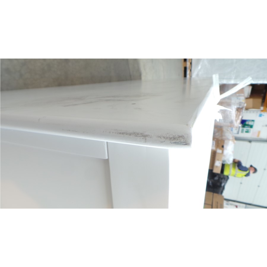 GRADE A3 - Harper Solid Wood 3 Door 3 Drawer Wardrobe in White