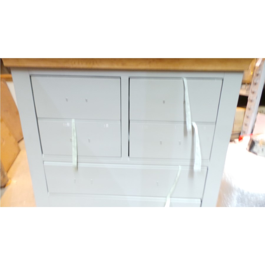 GRADE A3 - Loire Grey and Oak 2+2 Chest of Drawers