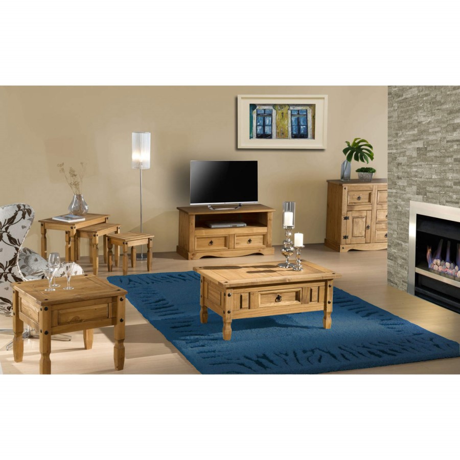 Corona Solid Pine 2 Door 5 Drawer Sideboard