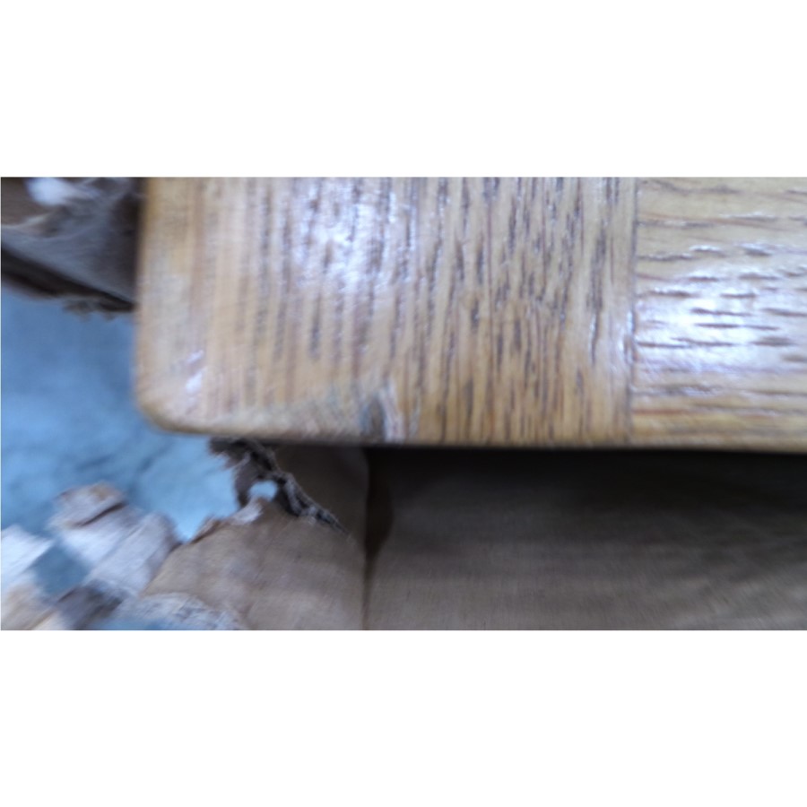 GRADE A2 - Linden 2 Drawer Coffee Table in Pale Grey and Light Oak