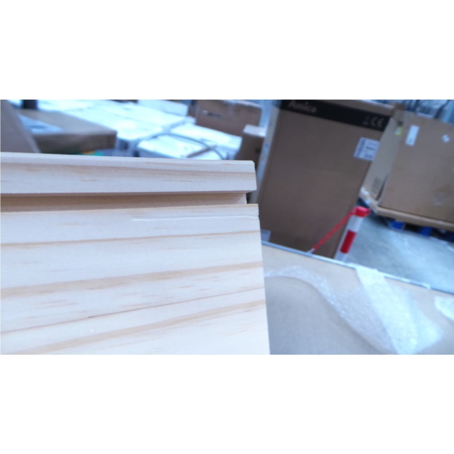 GRADE A2 - Julian Bowen Cameo Combination Wardrobe in Stone White