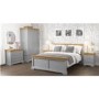 GRADE A3 - Loire Grey and Oak Kingsize Bed Frame