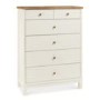 Bentley Designs Atlanta 4+2 Drawer Desk In White and Oak 