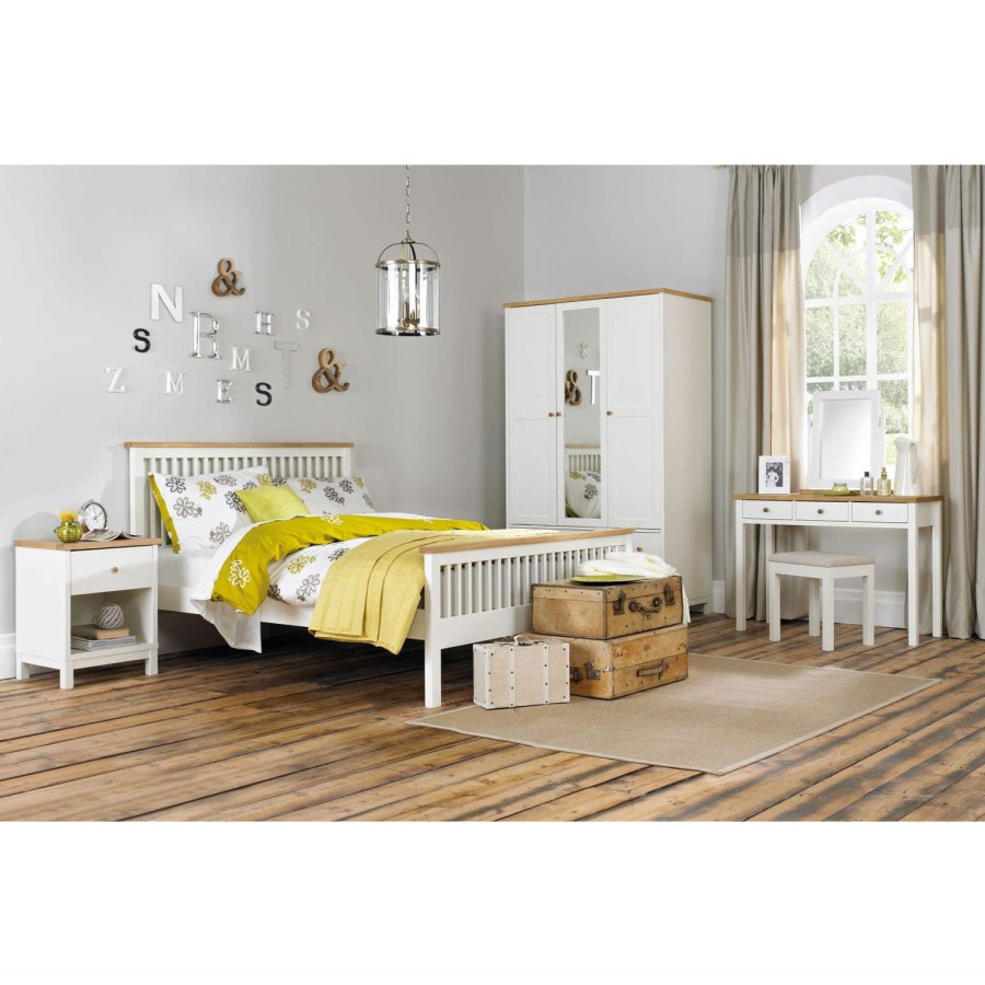Bentley Designs Atlanta 4+2 Drawer Desk In White and Oak 