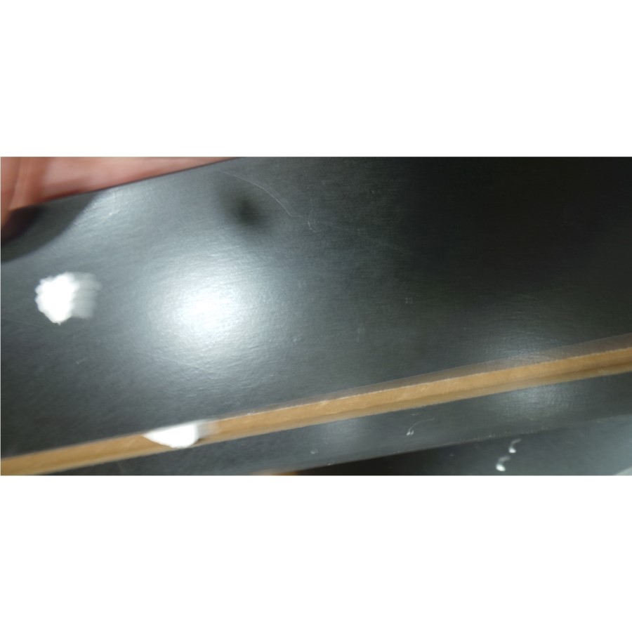 GRADE A2 - Sense Black High Gloss Bedside Table with LED Light