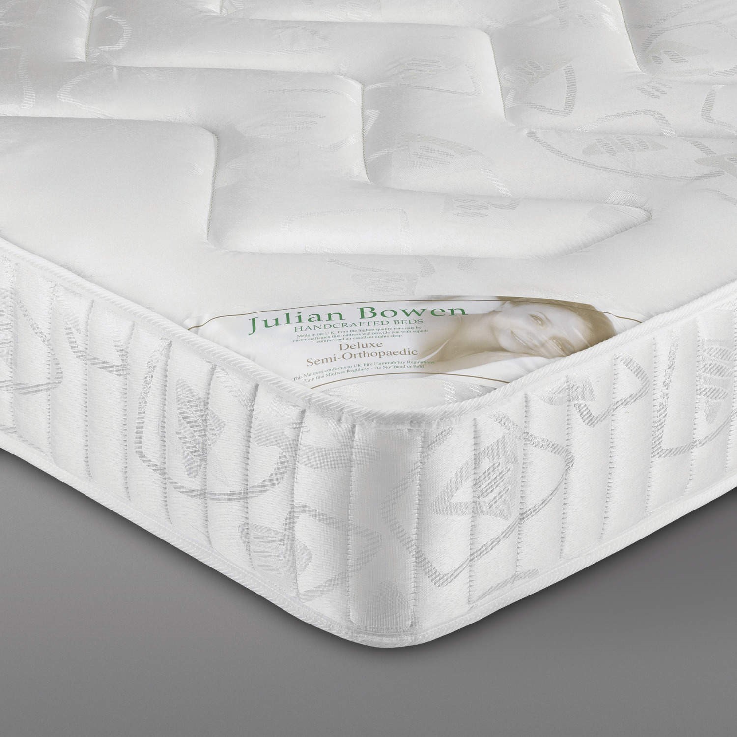 Julian bowen firm semi-orthopaedic quilted spring mattress - double