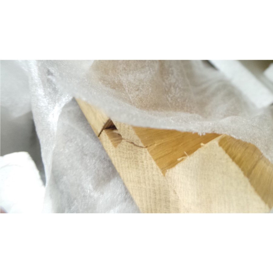 GRADE A2 - Loire Oak Farmhouse 2 Door 1 Drawer Wardrobe