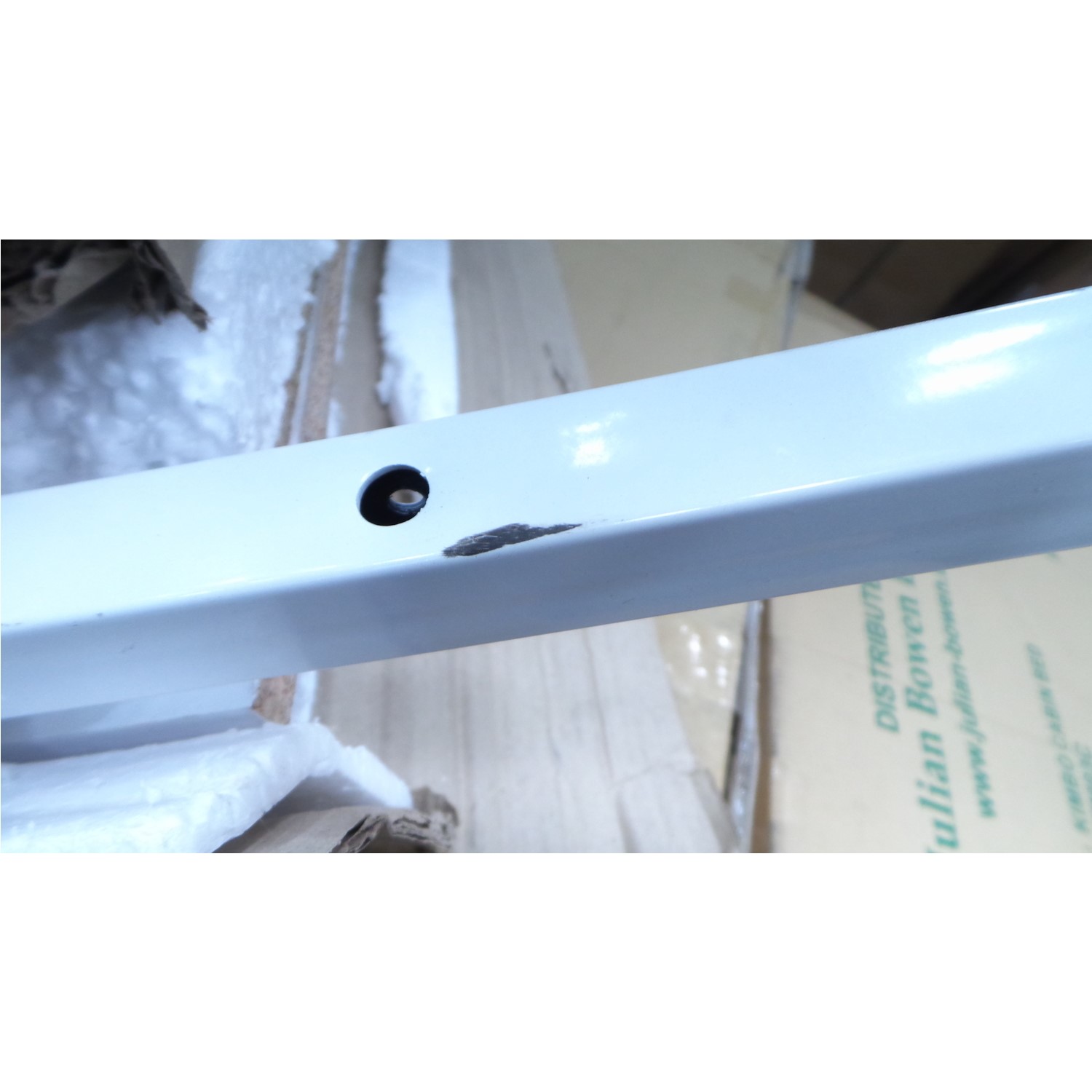 GRADE A2 Julian Bowen Kimbo White Cabin Bed with Pull Out Desk