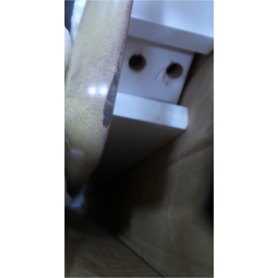 GRADE A2 - Rhode Island 4 Seater Rectangle Dining Table in White/Natural