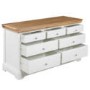 Charleston Two Tone Wide Chest of Drawers in Solid Oak & Painted Cream