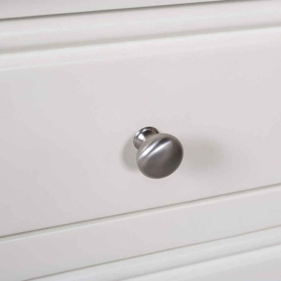 GRADE A1 - Charleston Two Tone Wide Chest of Drawers in Solid Oak & Painted Cream