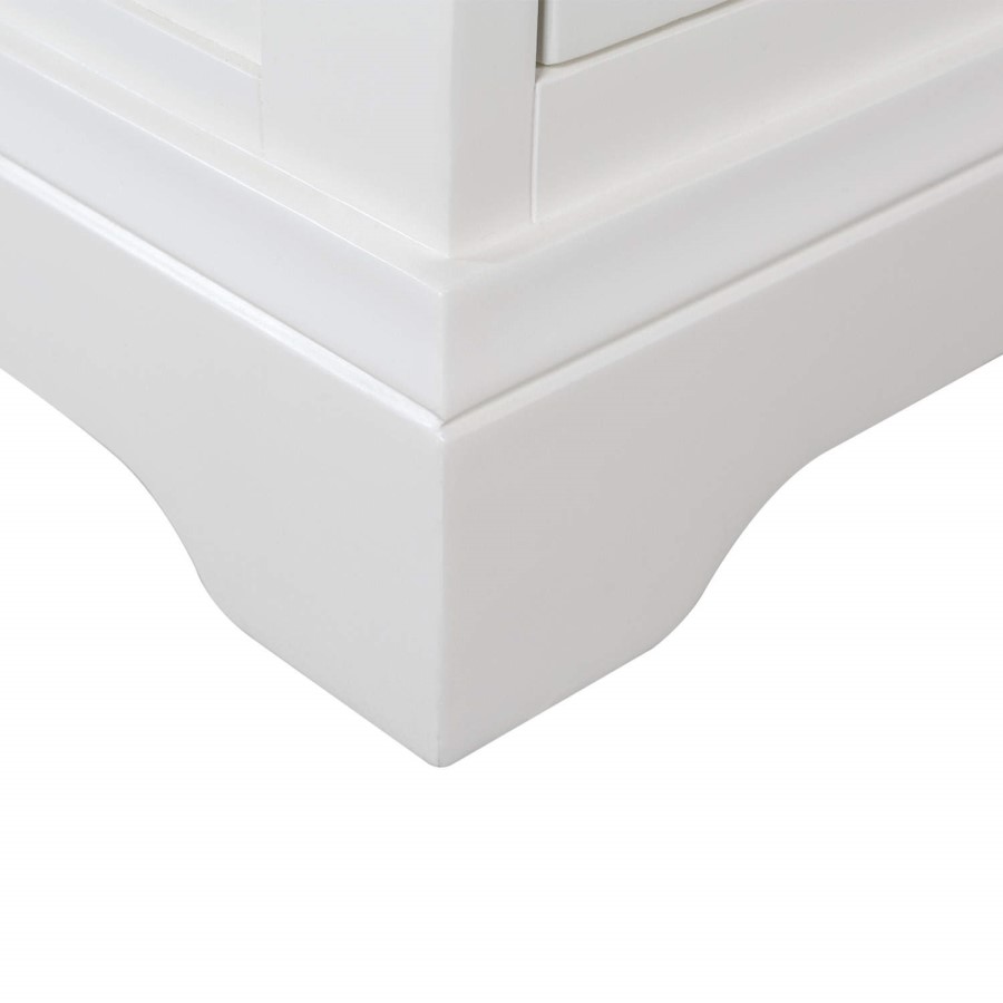GRADE A1 - Charleston Two Tone Wide Chest of Drawers in Solid Oak & Painted Cream