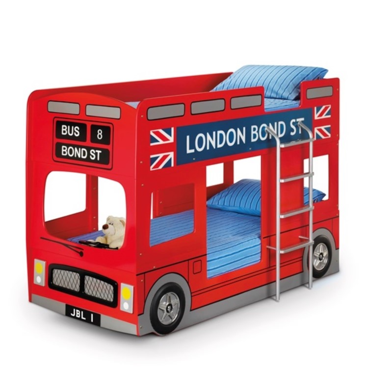 Julian Bowen London Bus Bunk Bed In Red 