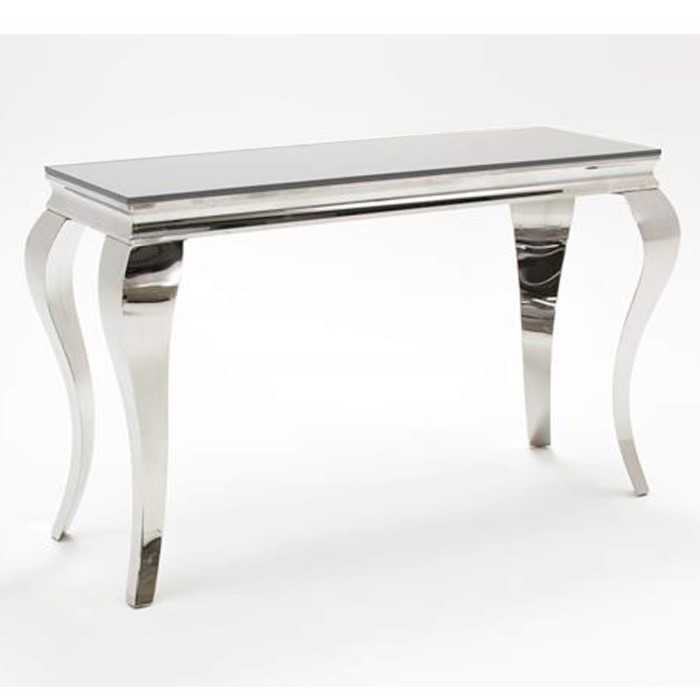 Louis Mirrored Console Table in White - By Vida Living | Furniture123