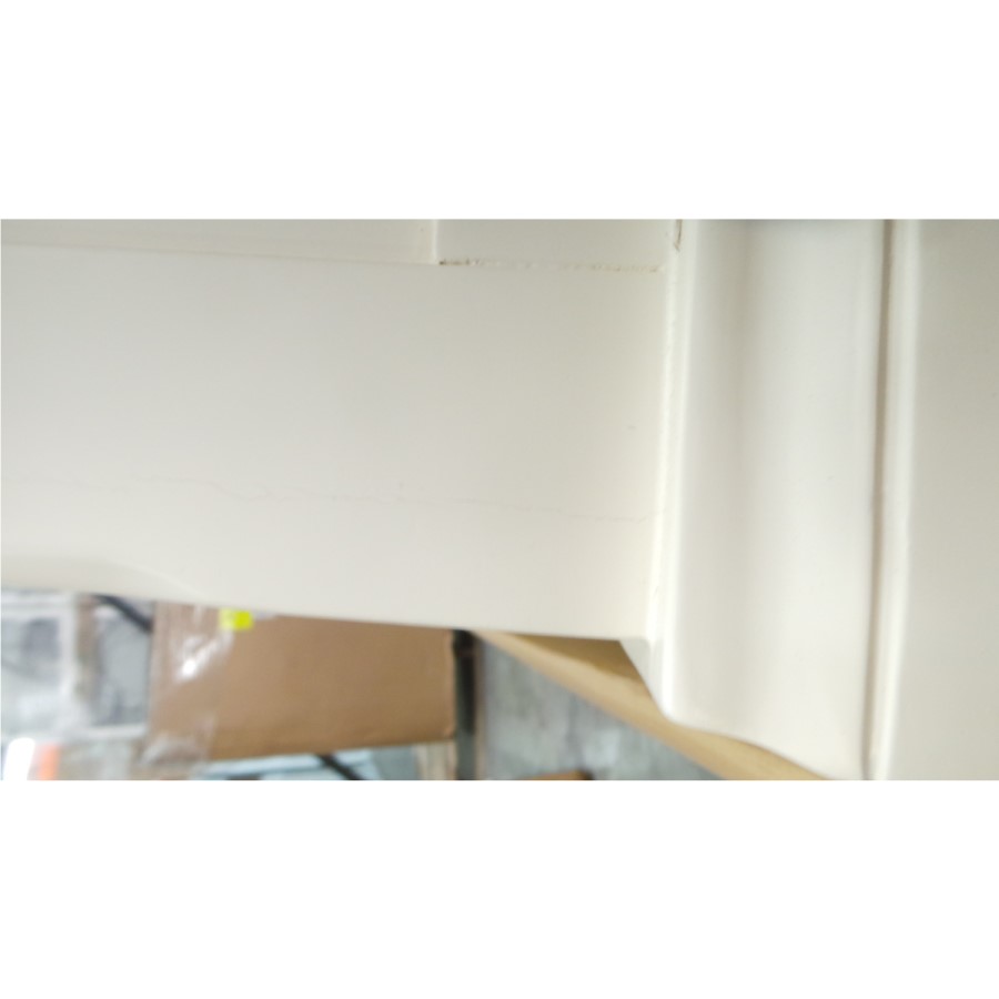 GRADE A2 - Charleston 3 Door 3 Drawer Wardrobe in Cream and Oak