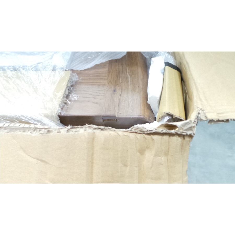 GRADE A2 - Windsor Solid Dark Oak Shoe Storage Cupboard - 20 Pairs