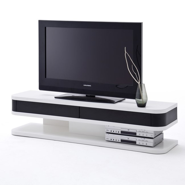 GRADE A2 - Evoque White TV Unit with Drawers - TV's up to 70"