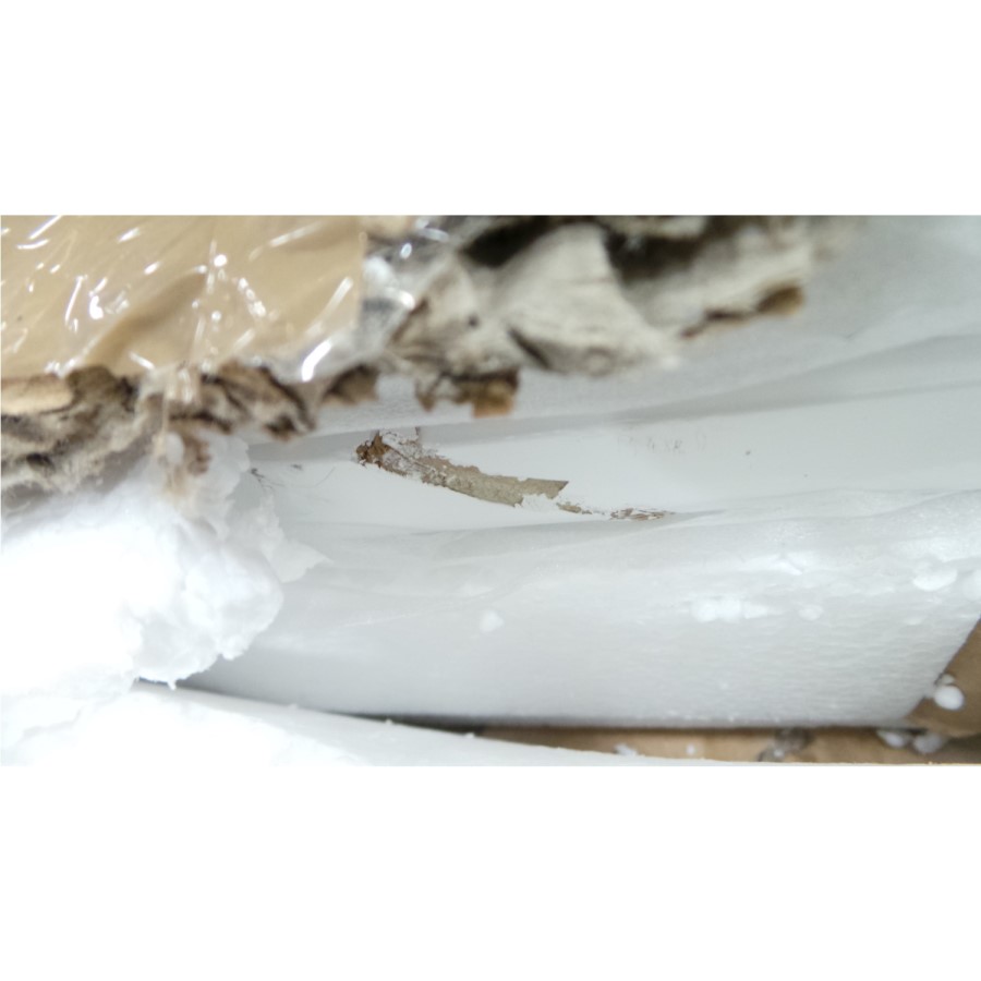 GRADE A2 - Evoque LED TV Unit in White High Gloss with 3 Touch Open Drawers