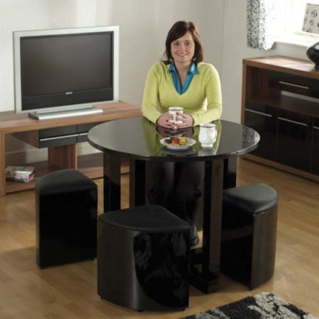 GRADE A3 Seconique Charisma High Gloss Round Seater Stowaway